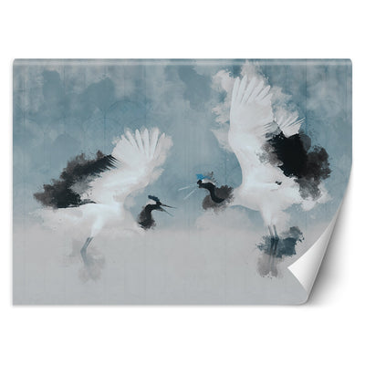 Carta Da Parati, Gru Uccelli Astratto