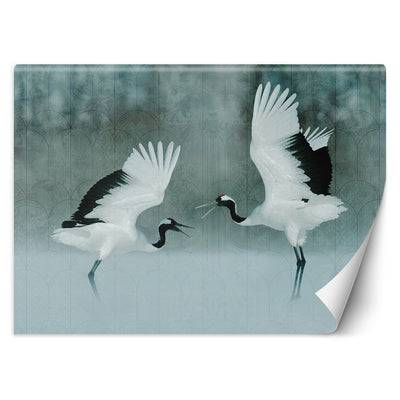 Carta Da Parati, Gru Uccelli come dipinto