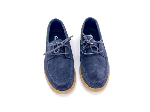 CLARKS Mocassino uomo Clarkbay Go suede blu