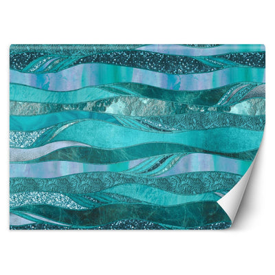 Carta Da Parati, Onde turchesi astratte