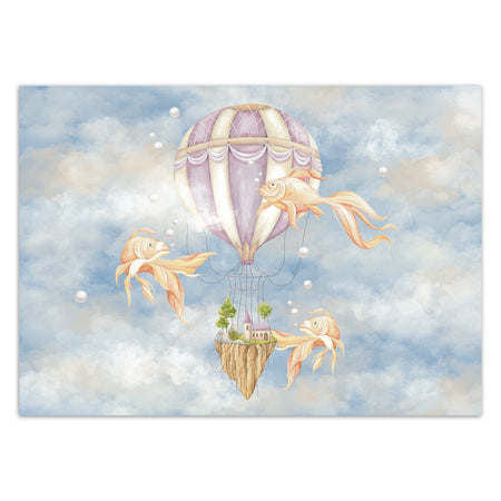 Carta Da Parati, Palloncino volante e pesce blu