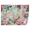 Carta Da Parati, Pappagalli rosa shabby chic