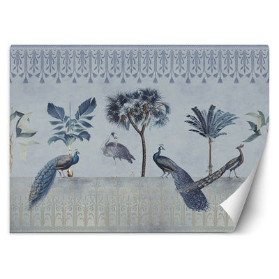 Carta Da Parati, Pavoni nella giungla blu