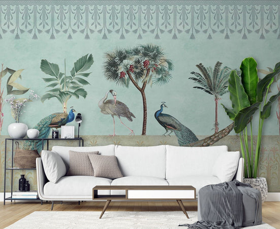 Carta Da Parati, Pavoni Uccelli Tropicali Natura