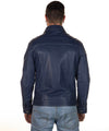 Roberto - Giacca Uomo Blu in vera pelle