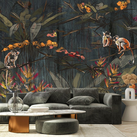 Carta Da Parati, Scimmie nella giungla