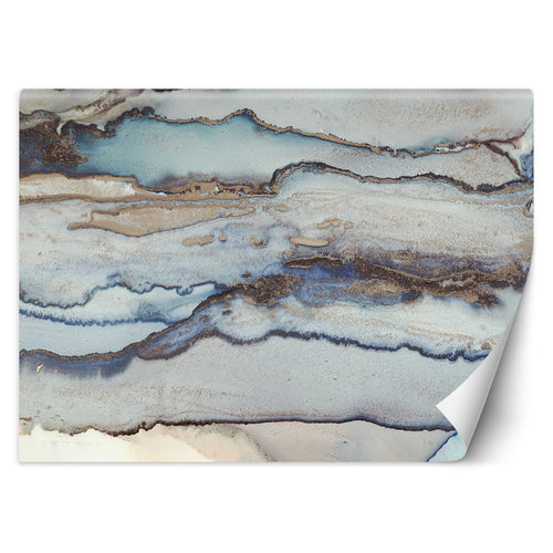 Carta Da Parati, Struttura di marmo Blu Turchese Grigio Astratto