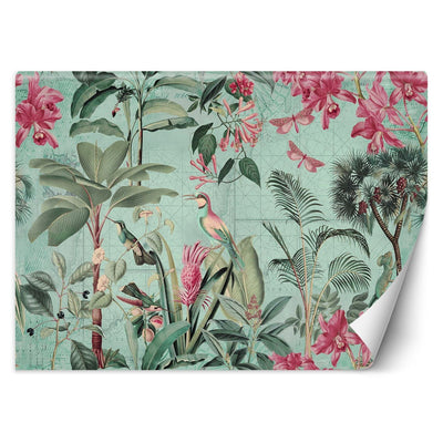 Carta Da Parati, Uccelli Fiori tropicali