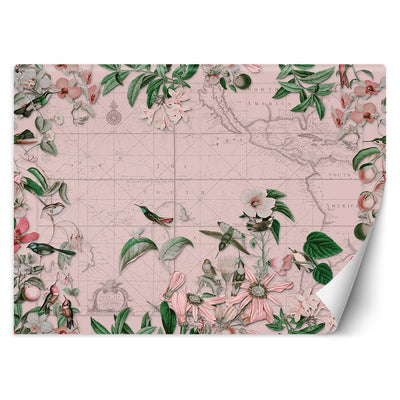 Carta Da Parati, Uccelli tropicali foglie