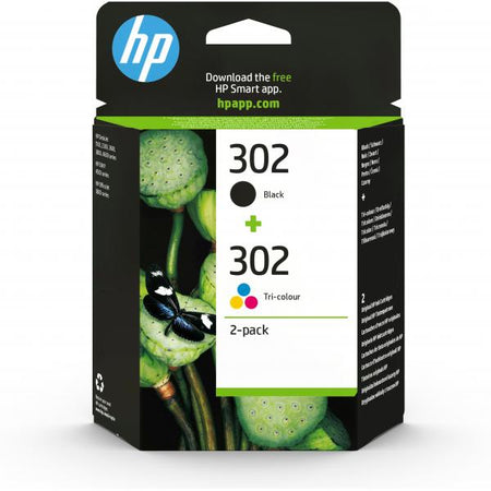 Cartuccia originale HP 302 - per stampanti Hp Envy - Confezione 2 cartucce d' inchiostro HP 302: Nera + Colore