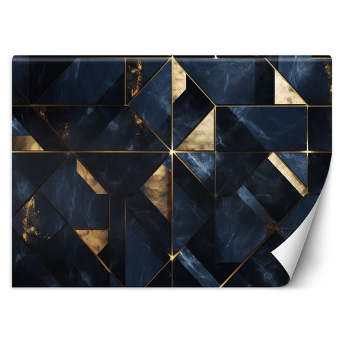 Carta Da Parati, Marmo blu 3D