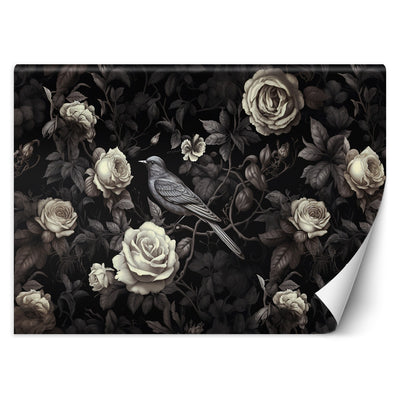 Carta Da Parati, Fiori grigi