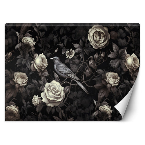 Carta Da Parati, Fiori grigi