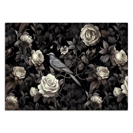 Carta Da Parati, Fiori grigi