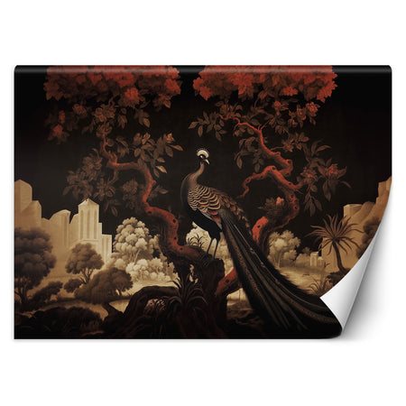 Carta Da Parati, Pavone animale albero