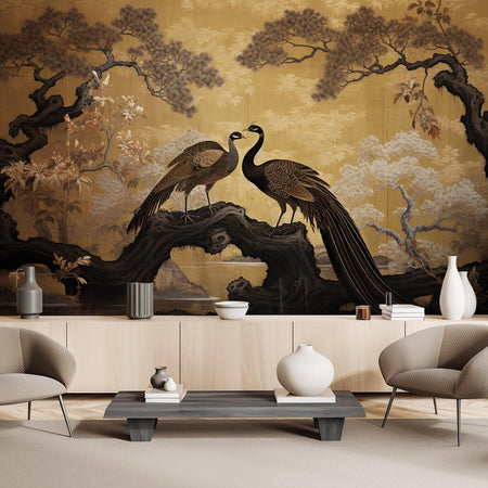 Carta Da Parati, Pavone albero bonsai