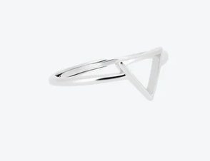 Anihma - ANELLO TRIANGOLO VUOTO - ARGENTO