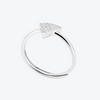 Anihma - ANELLO TRIANGOLO PAVÉ - ARGENTO