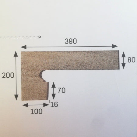 Battiscala sinistro klinker per serie Orion colore antracite - 1pz