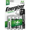 Confezione 4 Batterie Ricaricabili Stilo Energizer Power Plus Aa - Tipo Stilo aa - 2000 Mah