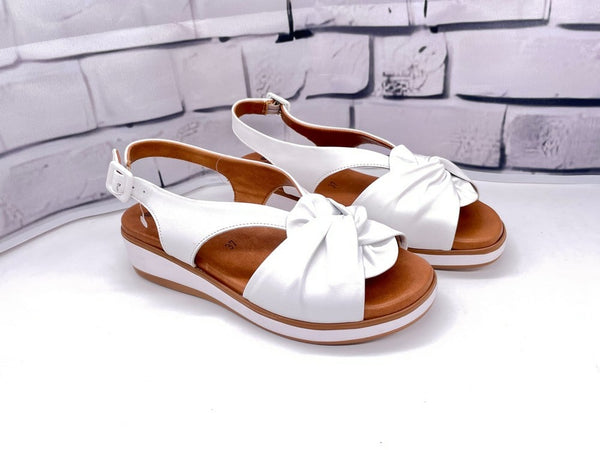 SUSIMODA Sandali donna nappa bianco bassi