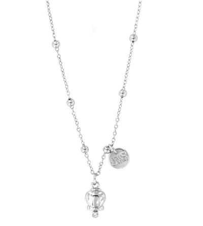 BYSIMON - Collana in Metallo con campanella portafortuna pendente, impreziosita da cristalli