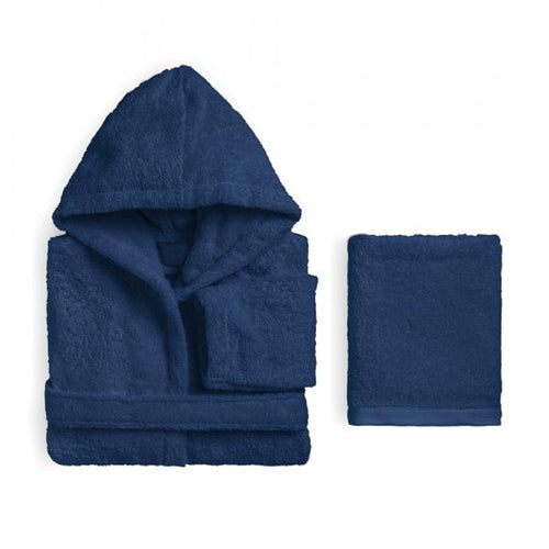 Accappatoio bambino e asciugamano in spugna Perla Biancoperla