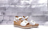 Studio Moda Sandali Donna con Zeppa Bianco