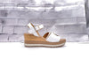 Studio Moda Sandali Donna con Zeppa Bianco