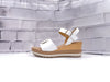Studio Moda Sandali Donna con Zeppa Bianco