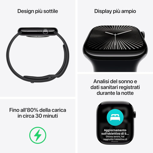 Apple Watch Serie10 42mm ac/jet black sb/black m/l mwwf3qc/a eu
