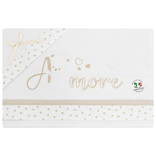 Lenzuola culla lettino neonato Amore