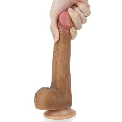 Dildo in Silicone Doppio Strato Nature COCK MARRONE 8 20,5 cm