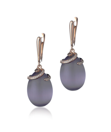 Tsars collection - ORECCHINI IN ARGENTO VIOLA