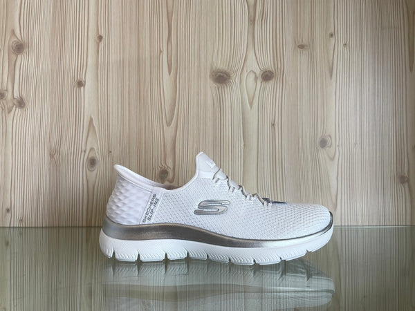 SKECHERS Slip-in DIAMOND DREAM IN tessuto bianco