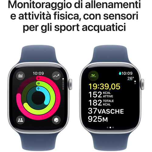 Apple watch serie 10 42mm ac/silver sb/denim m/l mwwc3qc/a eu