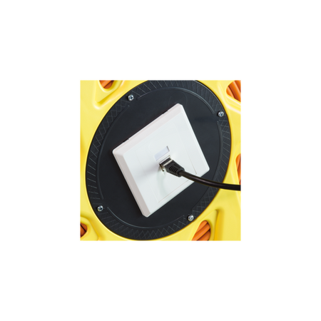 Cavo Patch Cat6A Plug RJ45 S/FTP LSZH con Avvolgicavo 60m Arancione