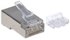 Confezione 50 Plug RJ45 STP per Cavo Rigido Flessibile Cat.6A STP