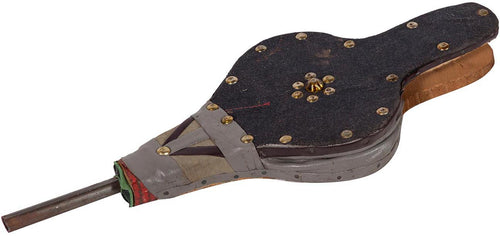Biscottini Soffietto a mantice artigianale in legno, ferro e similpelle L43xPR15,5xH4,5 cm