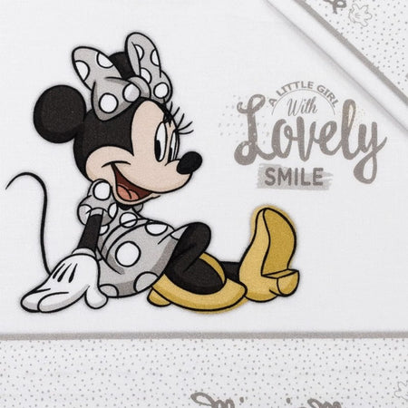 Lenzuola lettino neonato Minnie Mouse lovely smile Disney
