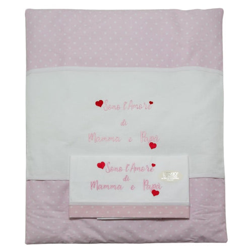 Copripiumino culla neonato Sono l'amore di mamma e papà