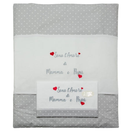 Copripiumino culla neonato Sono l'amore di mamma e papà
