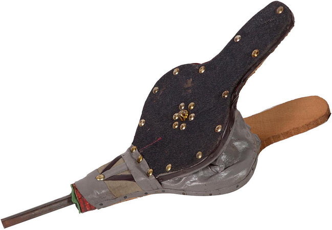 Biscottini Soffietto a mantice artigianale in legno, ferro e similpelle L43xPR15,5xH4,5 cm