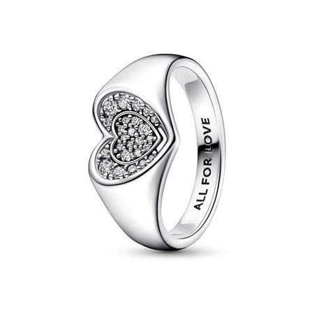 Pandora - Anello Cuore Pavé Sigillo