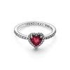 Pandora  Anello Cuore Rosso e Pavè