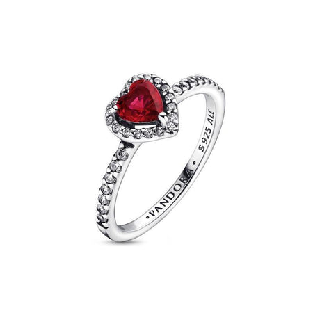 Pandora  Anello Cuore Rosso e Pavè
