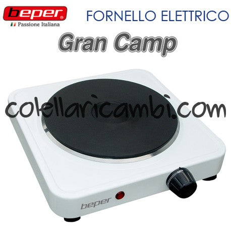 Fornello Elettrico con Piastra in Ghisa Gran Camp Beper