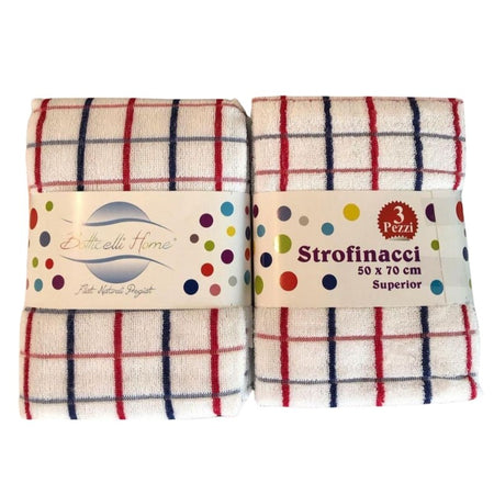 Strofinacci cucina 3 pezzi in cotone Botticelli Home Superior