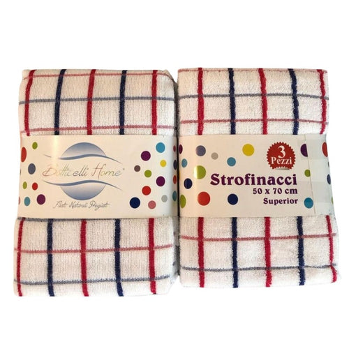 Strofinacci cucina 3 pezzi in cotone Botticelli Home Superior