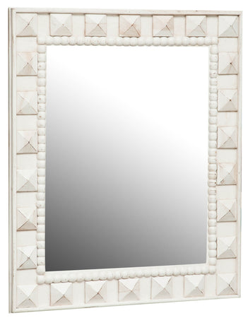 Biscottini Specchiera da appendere verticale/orizzontale L77xPR5xH93 cm finitura bianca anticata.